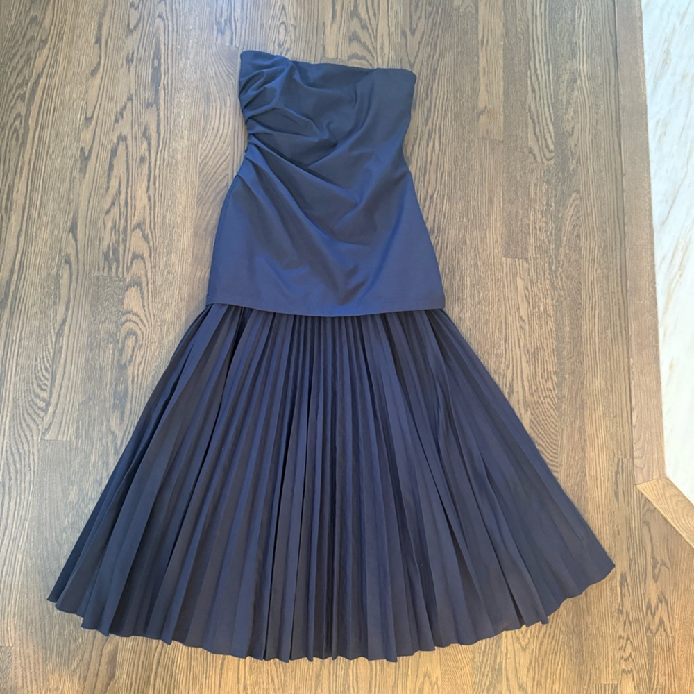 ALC navy strapless dress sz 4